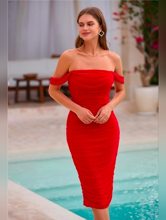 PrettyGarden Dresses & Skirts - PRETTY GARDEN Summer Wedding Guest Dress for Women Ruched Size Medium